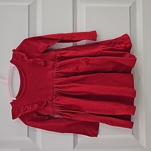 The Children's Place Ruffle Shoulders Red Dress